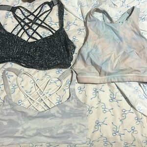 3 Lululemon sports bras set align strappy